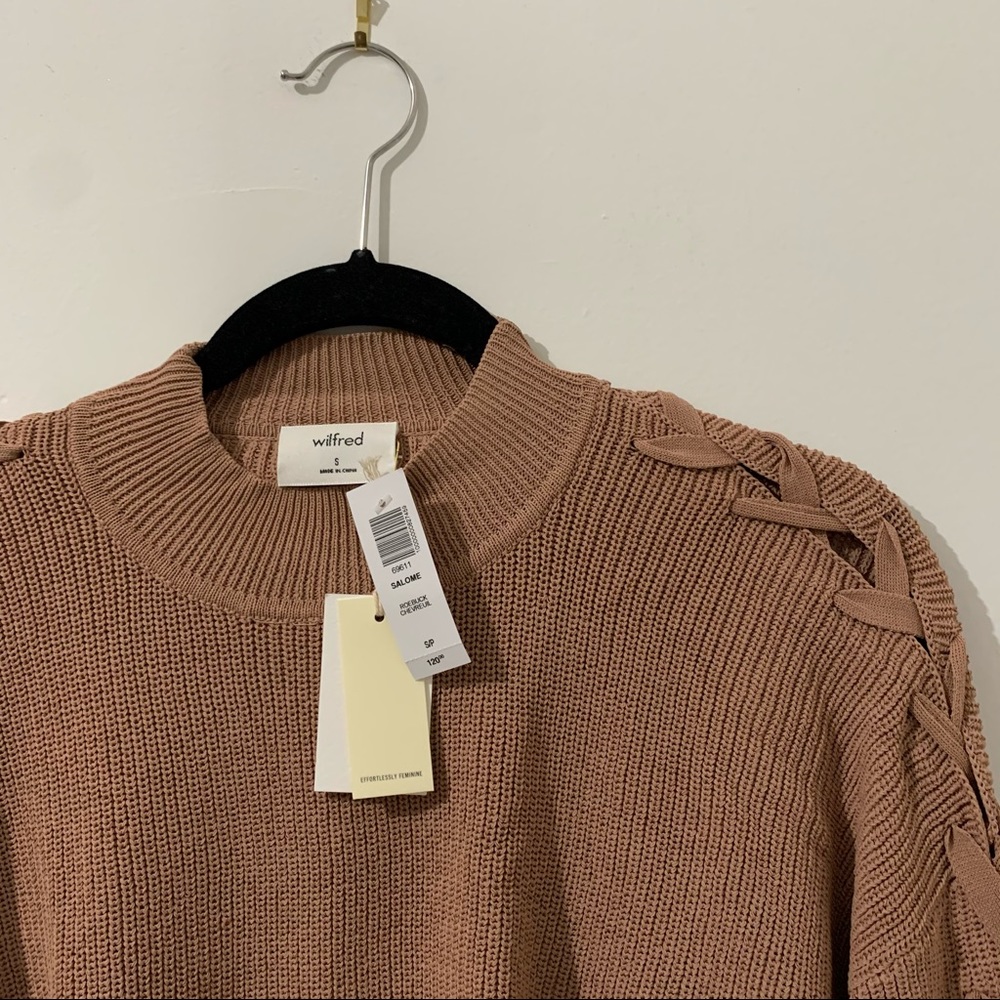 NWT WILFRED SALOME CREW NEXK WITH ARM TIES SWEATER - Picture 3 of 9